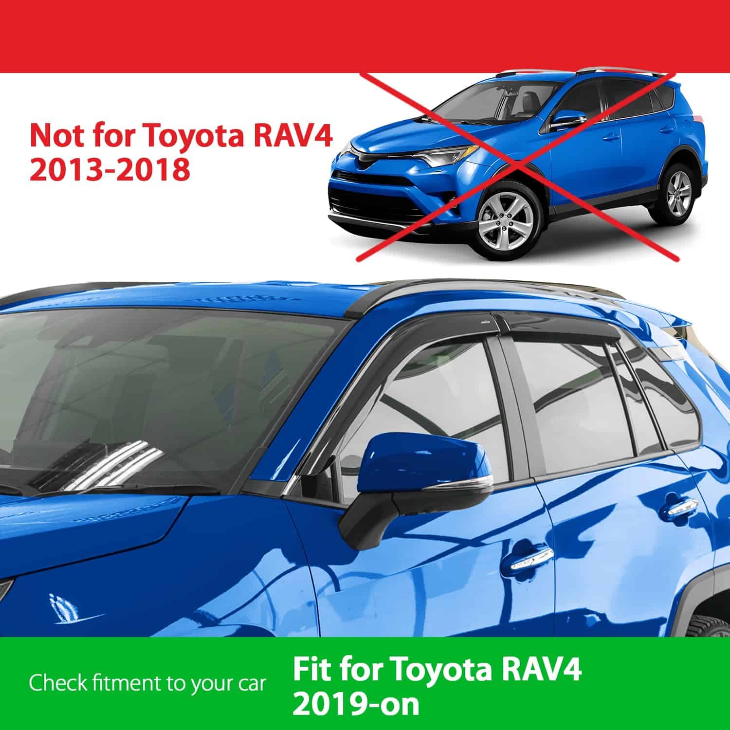 Deflectores de ventanas laterales irrompibles -Humo Premium - Imagen 4