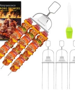 Brochetas Anyuecoco para kebabs, 4 piezas de 14 pulgadas 3
