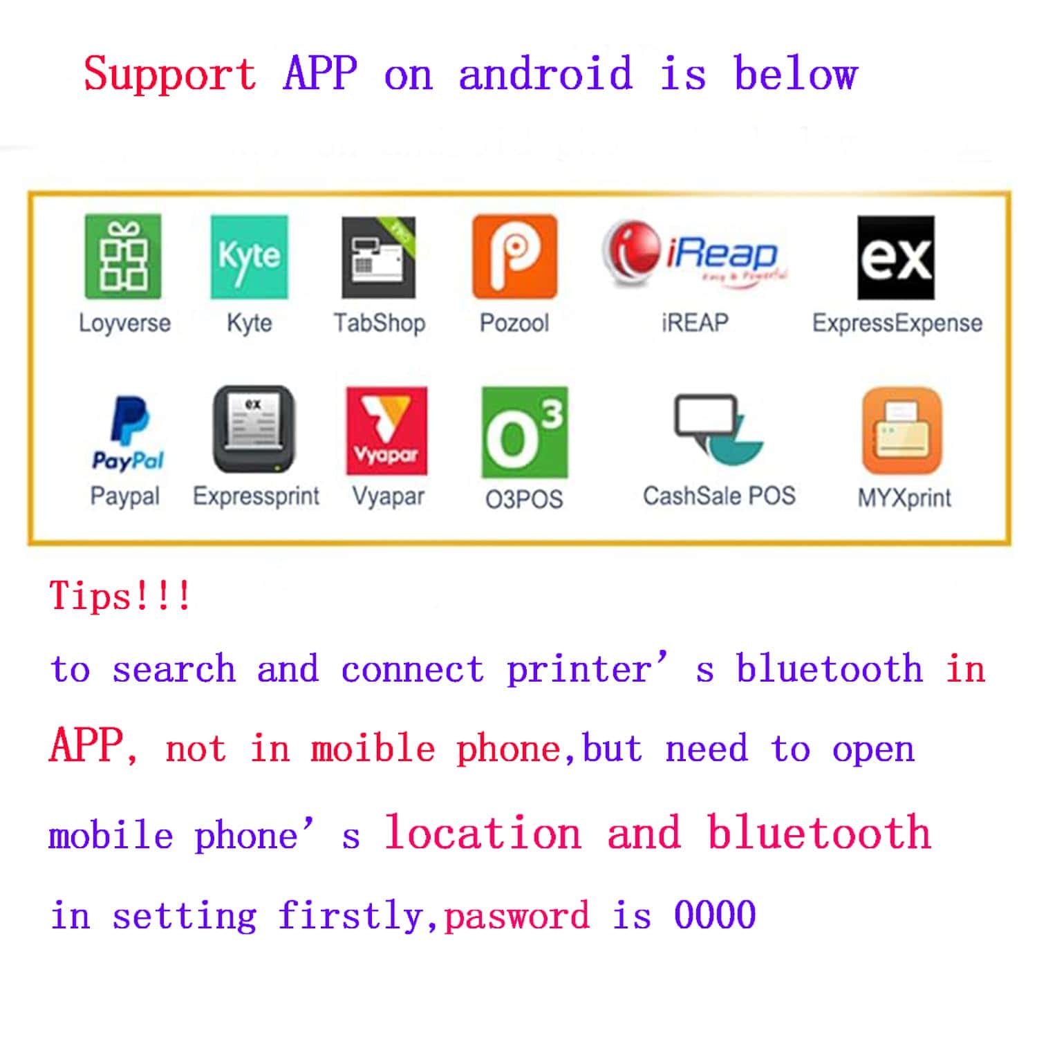 Impresora térmica portátil de recibos Bluetooth de 80 mm, - Imagen 4