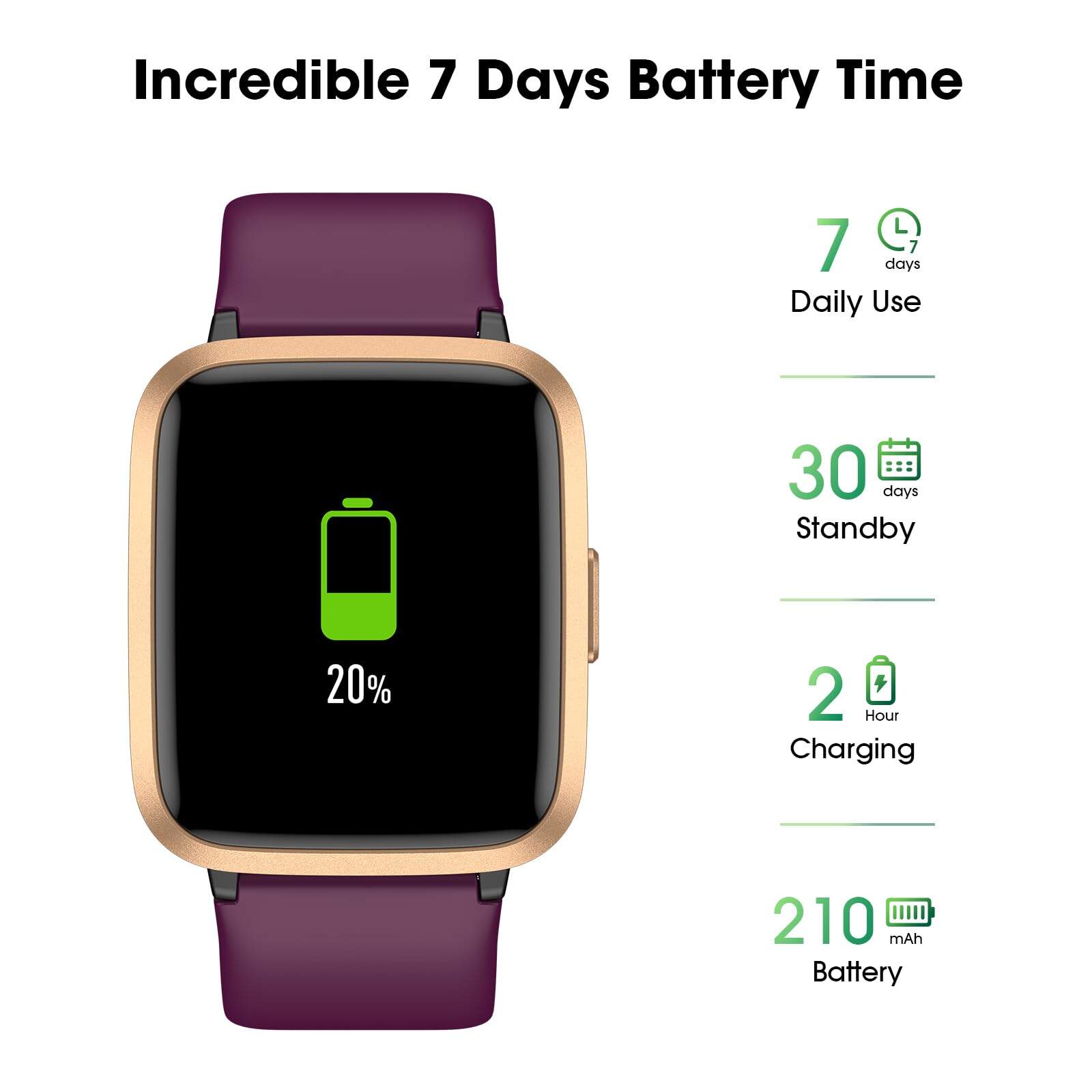 Reloj de seguimiento de fitness con -Morado - Imagen 7