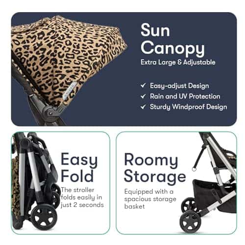 Carriola Compacta Colugo - Plegado con Una Sola Mano, - Imagen 4