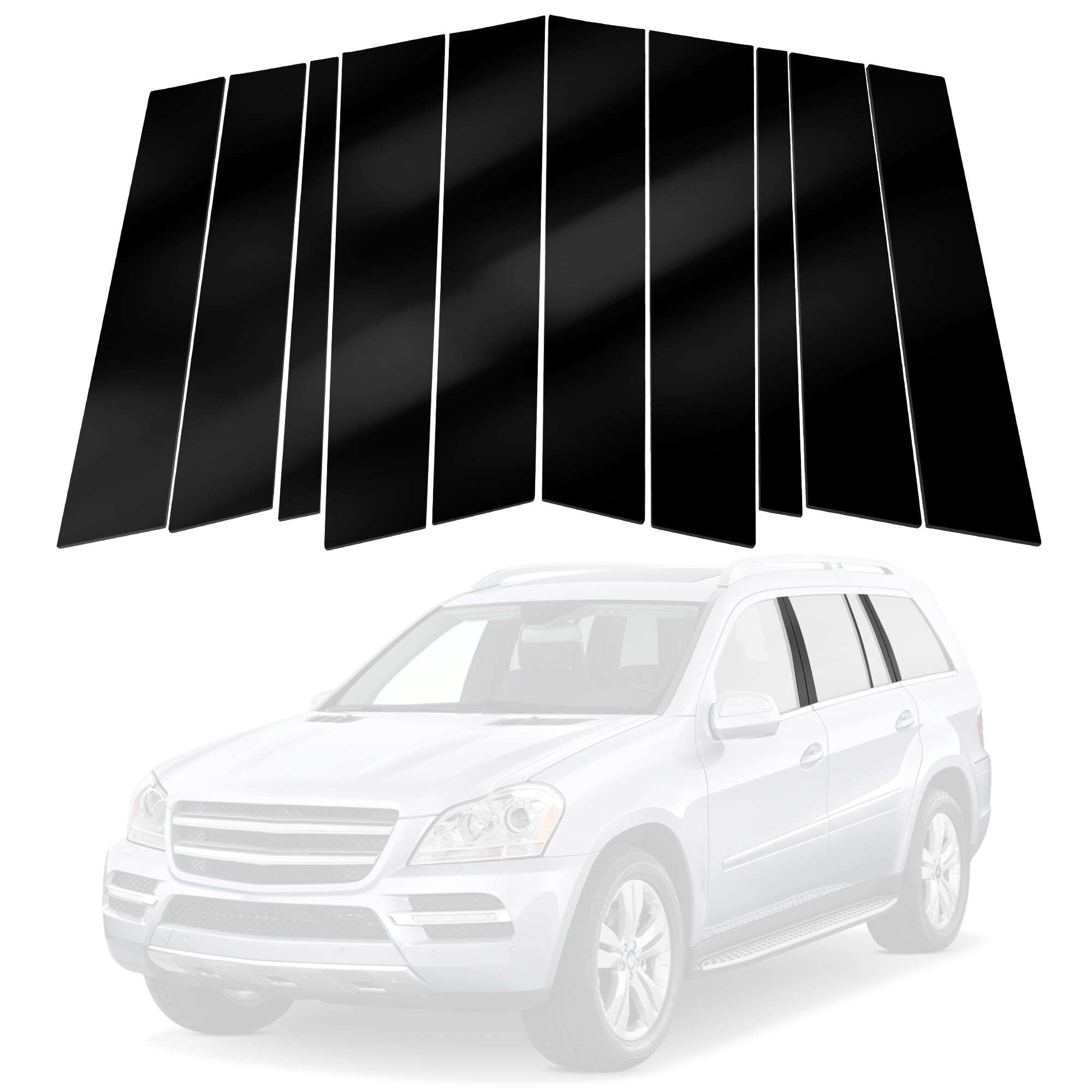 BASIKER Car Door Pillar Posts Trim Compatible with 2008 to