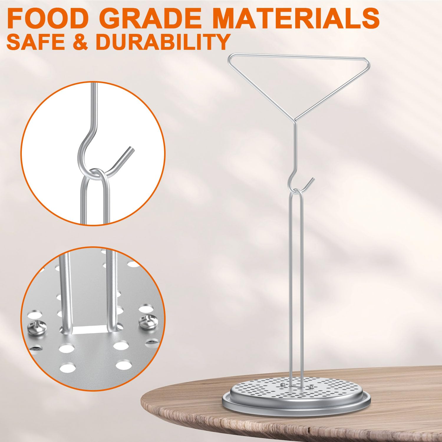 DELSbbq Turkey Fryer Stand Kit Wire Handle Lifter Hook, - Imagen 4