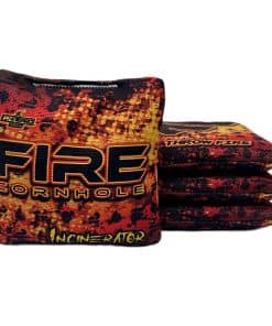 FIRE CORNHOLE | Bolsas de Cornhole | Aprobadas -Naranja Sang