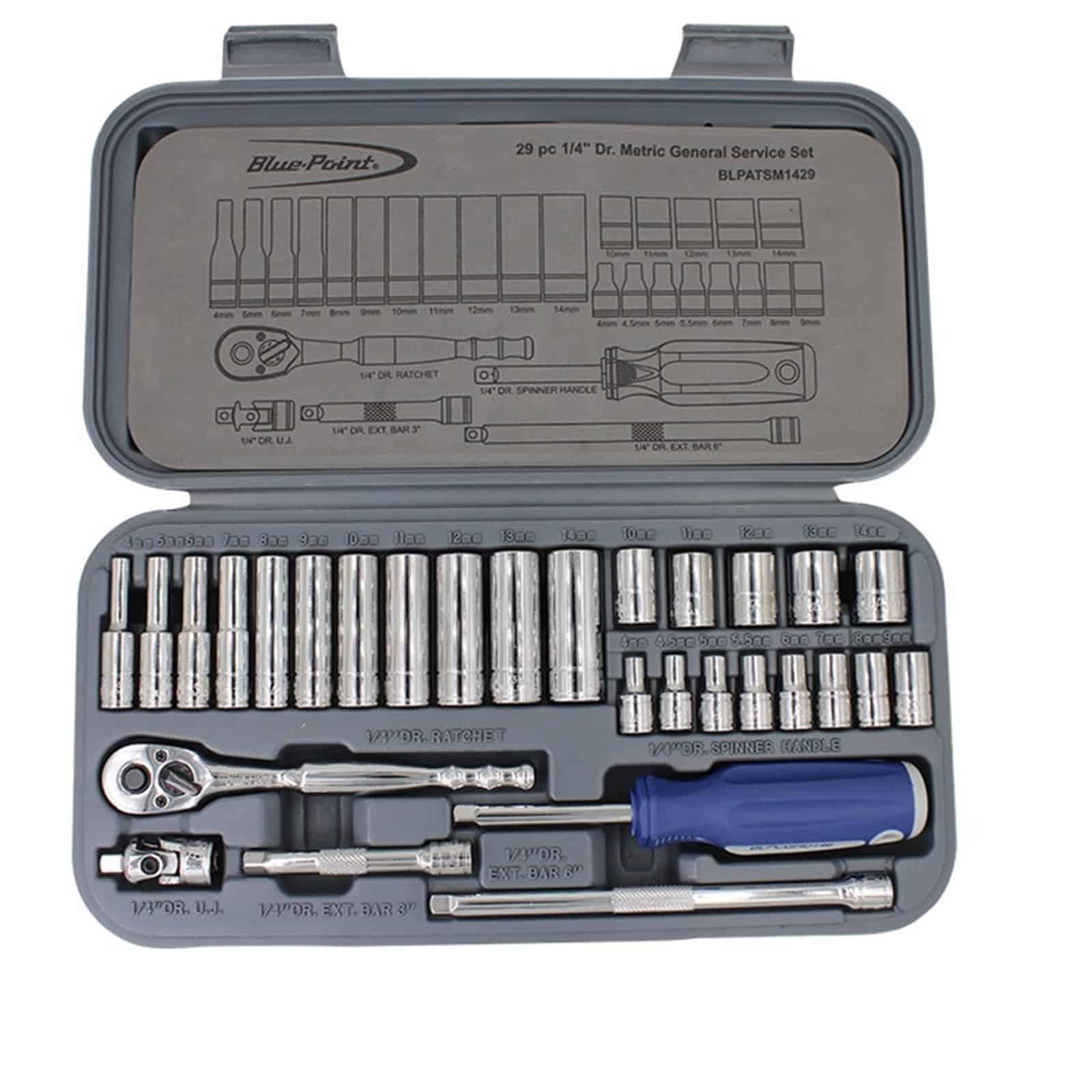 Juego de 29 piezas de llaves de vaso de 1/4 pulg. 6 puntos - Imagen 3