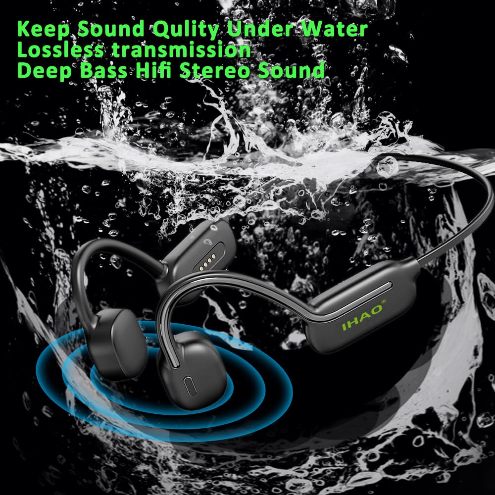 Audífonos para natación IHAO True Bone Conduction Open Ear - Imagen 3