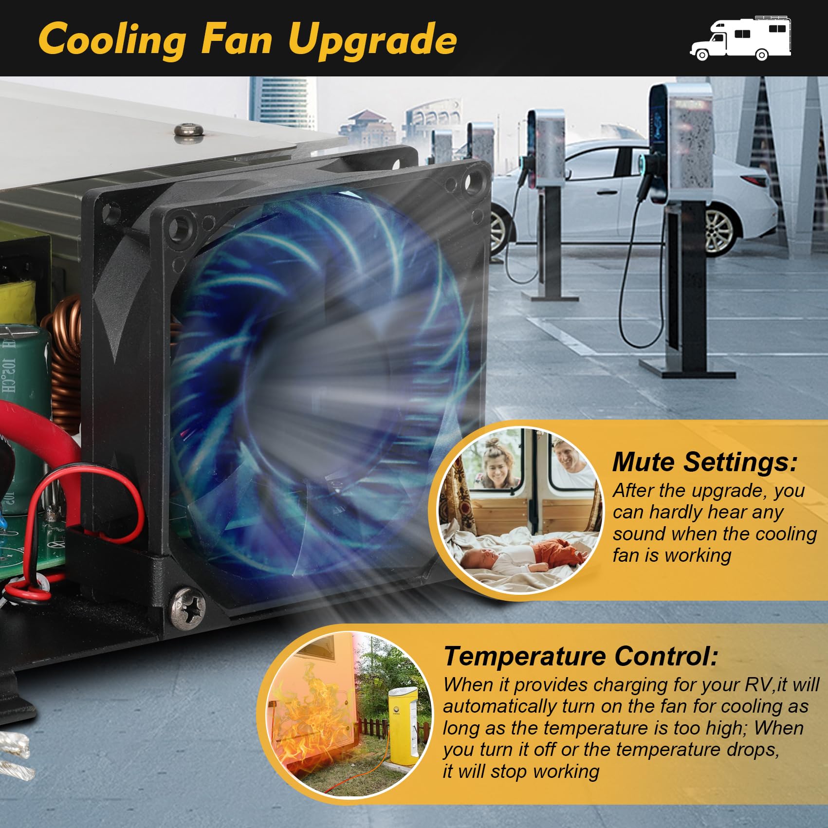 WF-8955-AD-MBA Convertidor RV 55 Amp Power Converter - Imagen 4