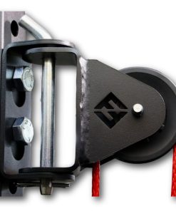 Polea giratoria montada en rack de acero F&F - Polea