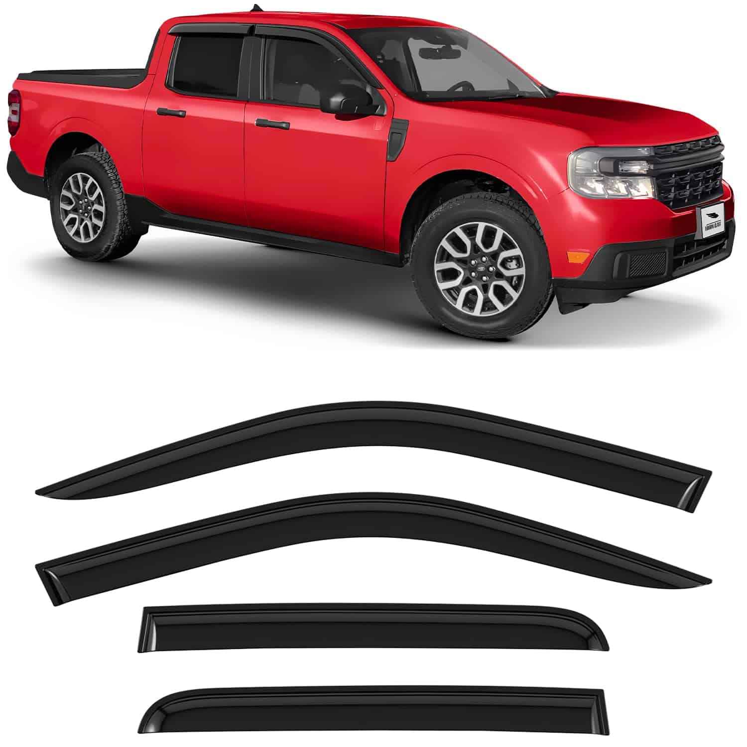 Voron Glass Deflectores de Lluvia Duraderos -Negro