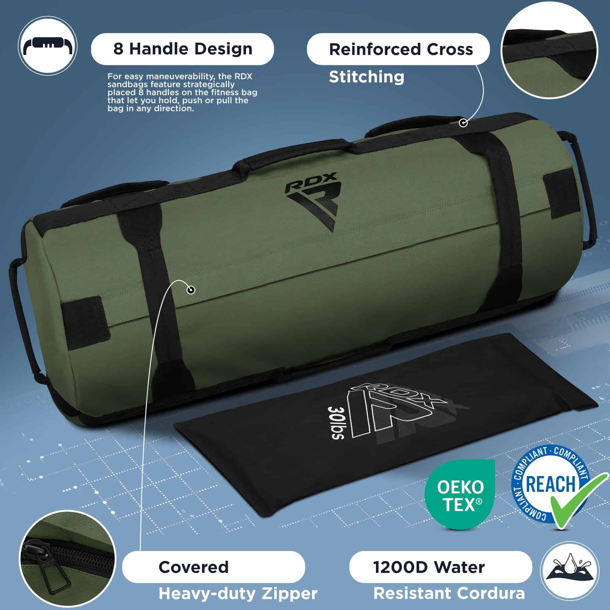 Bolsa de Arena RDX para Entrenamiento de -VERDE MILITAR - Imagen 3
