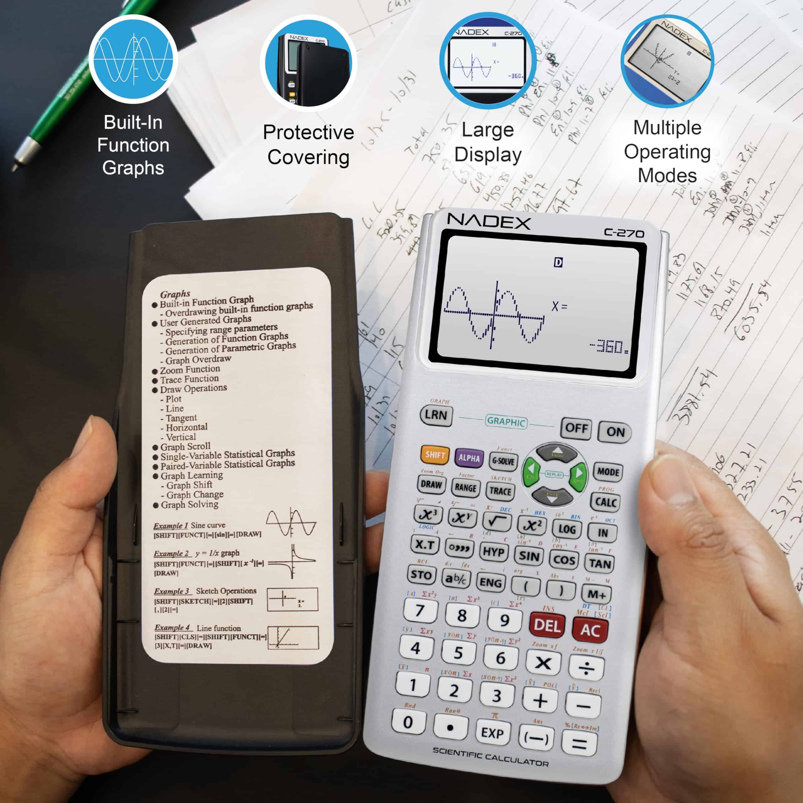 Calculadora Científica con Funciones de -Plateada - Imagen 6