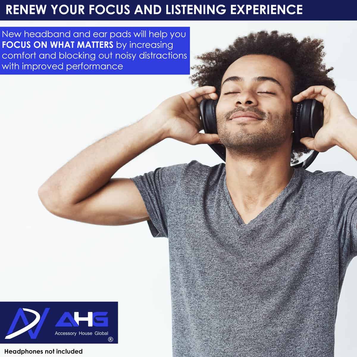 AHG Almohadillas de Repuesto y Almohadilla para Diadema - Imagen 6