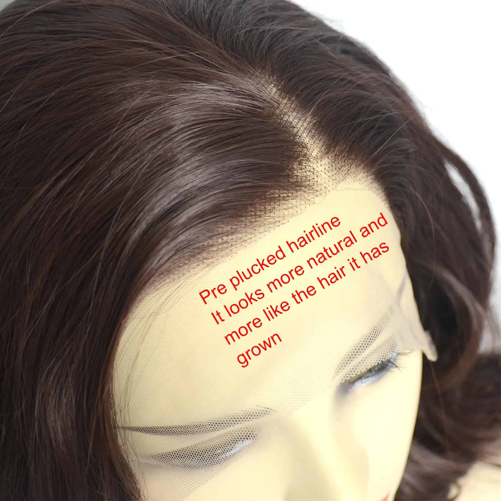 Pelucas delanteras de encaje BLUPLE de color marrón oscuro - Imagen 5