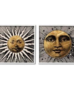 Conjunto de Arte Gicl� Boho Sun & Moon de Stupell