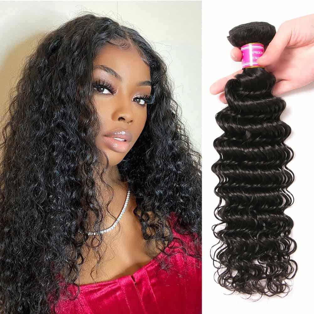 Paquetes de Cabello Humano Onda Profunda 12A Paquetes de