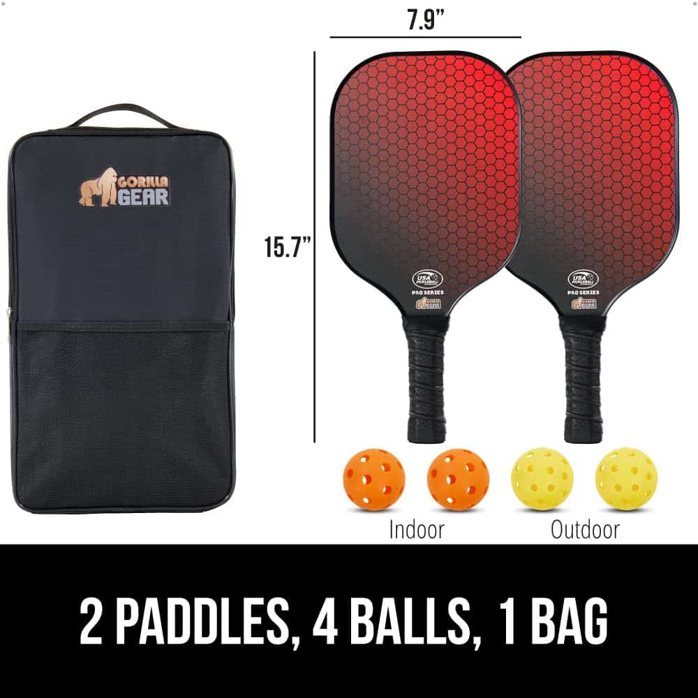 Juego de 2 paletas de pickleball Gorilla Gear aprobadas por - Imagen 5