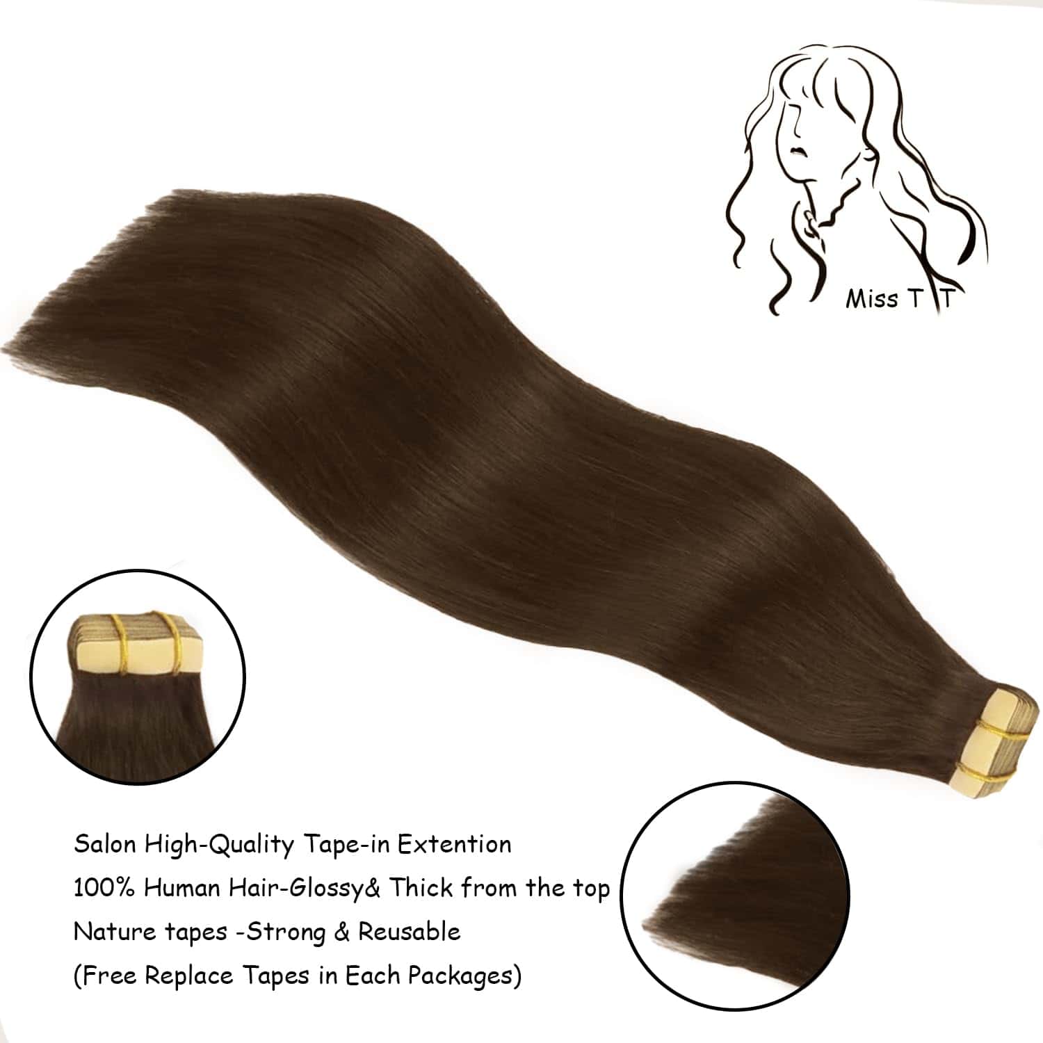 Extensiones de cabello con cinta Miss Trose Trover de - Imagen 3