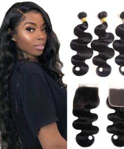 DreamPack Paquetes con Cierre de Cabello Humano 12 12 12+10