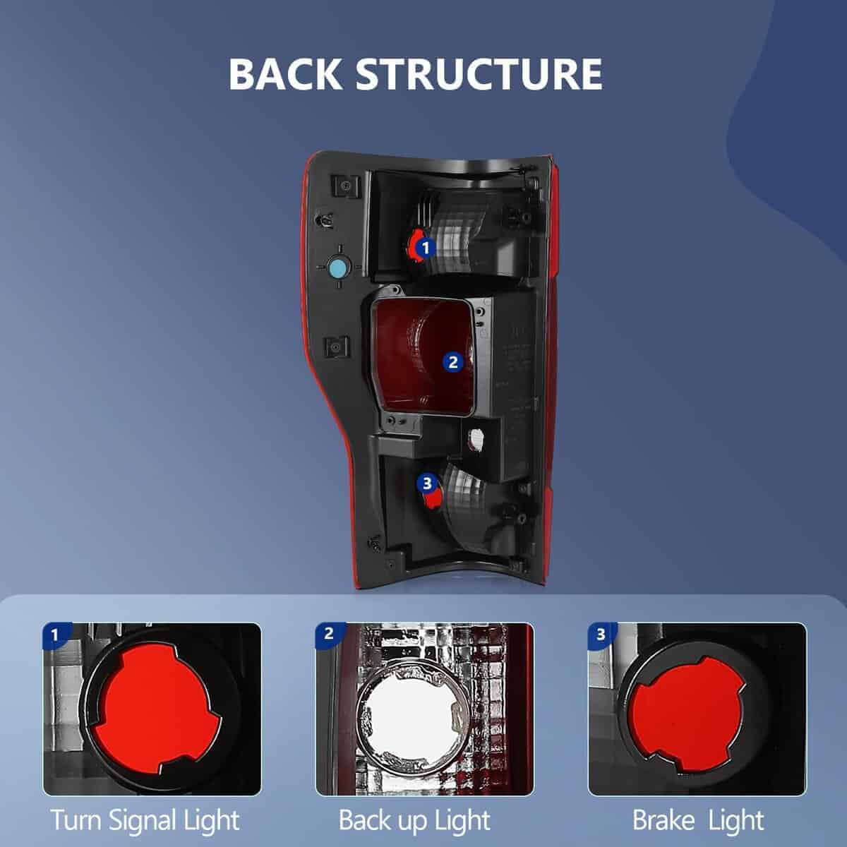 Ensamblaje de luz trasera ECCPP para Ford F-250 Super Duty - Imagen 4