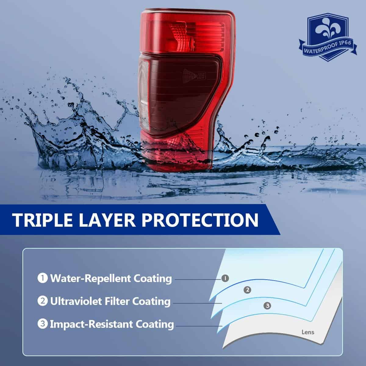 Ensamblaje de luz trasera ECCPP para Ford F-250 Super Duty - Imagen 6