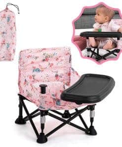 Silla Portátil para Bebé Bumbo con Bandeja, Silla de