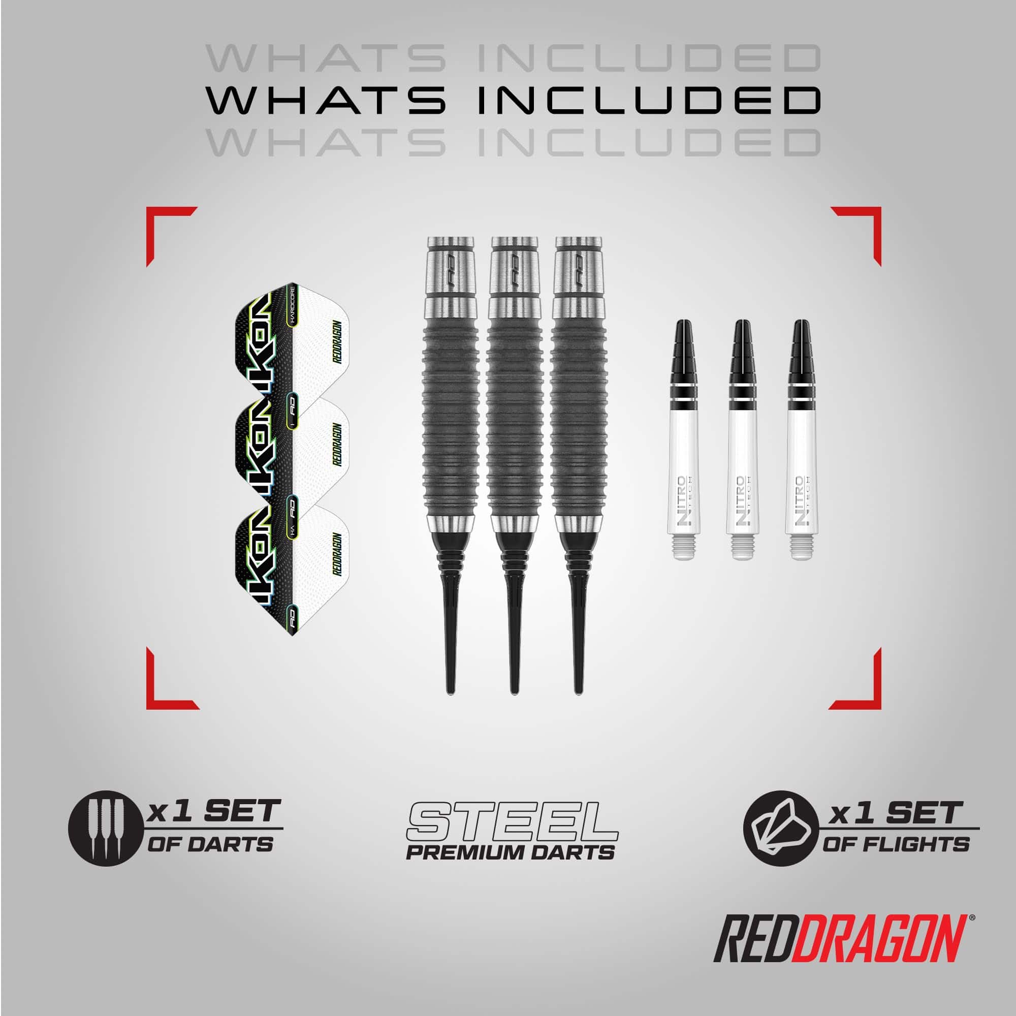 Set de Dardos Profesionales de Tungsteno Softip RED DRAGON - Imagen 3