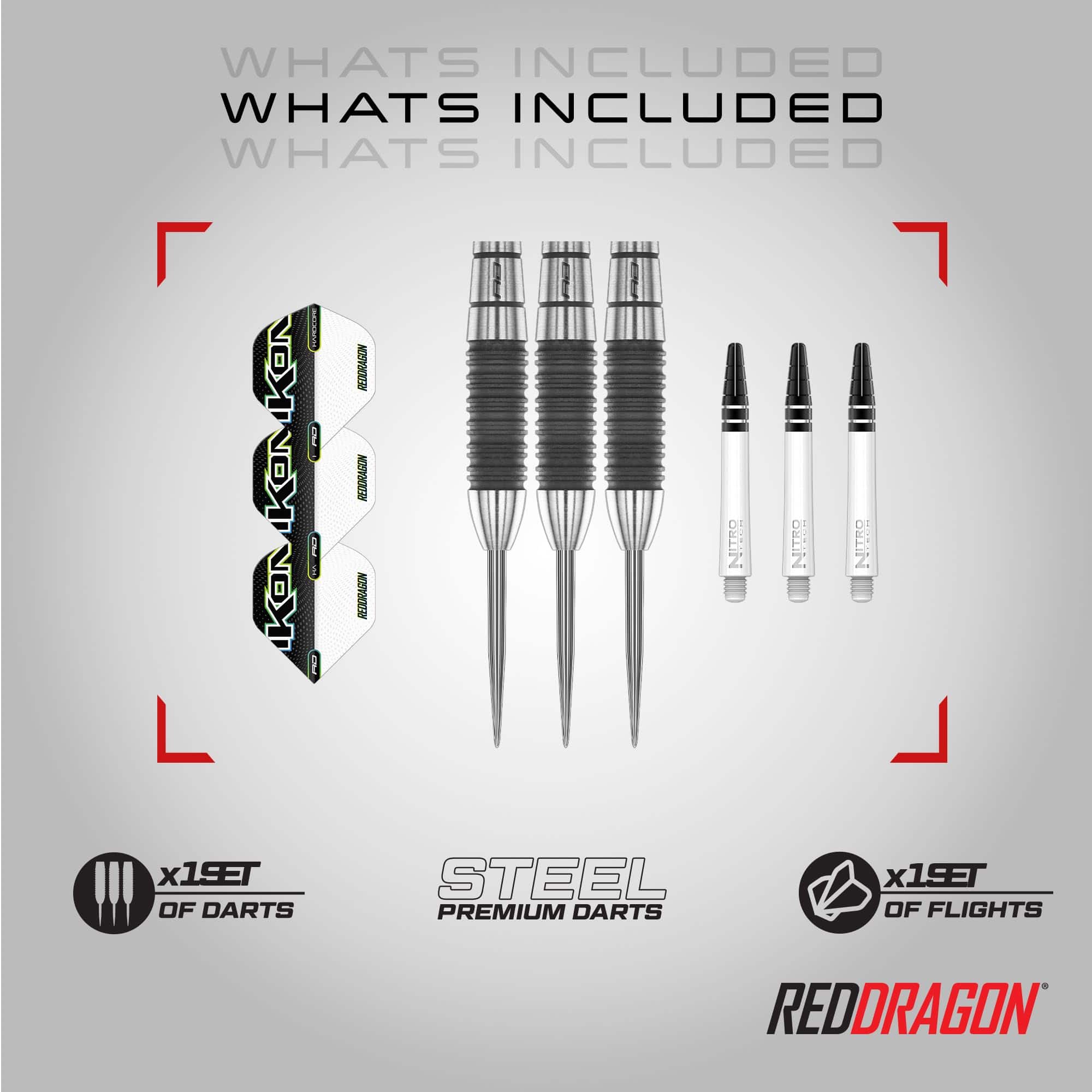 Set de Dardos Profesionales RED DRAGON Ikon 1.2 de 22 - Imagen 3