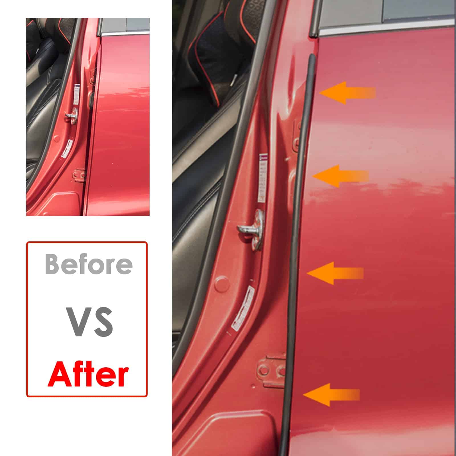 Kit de 6 Tiras de Sellado de Puertas de Coche a Prueba de - Imagen 6