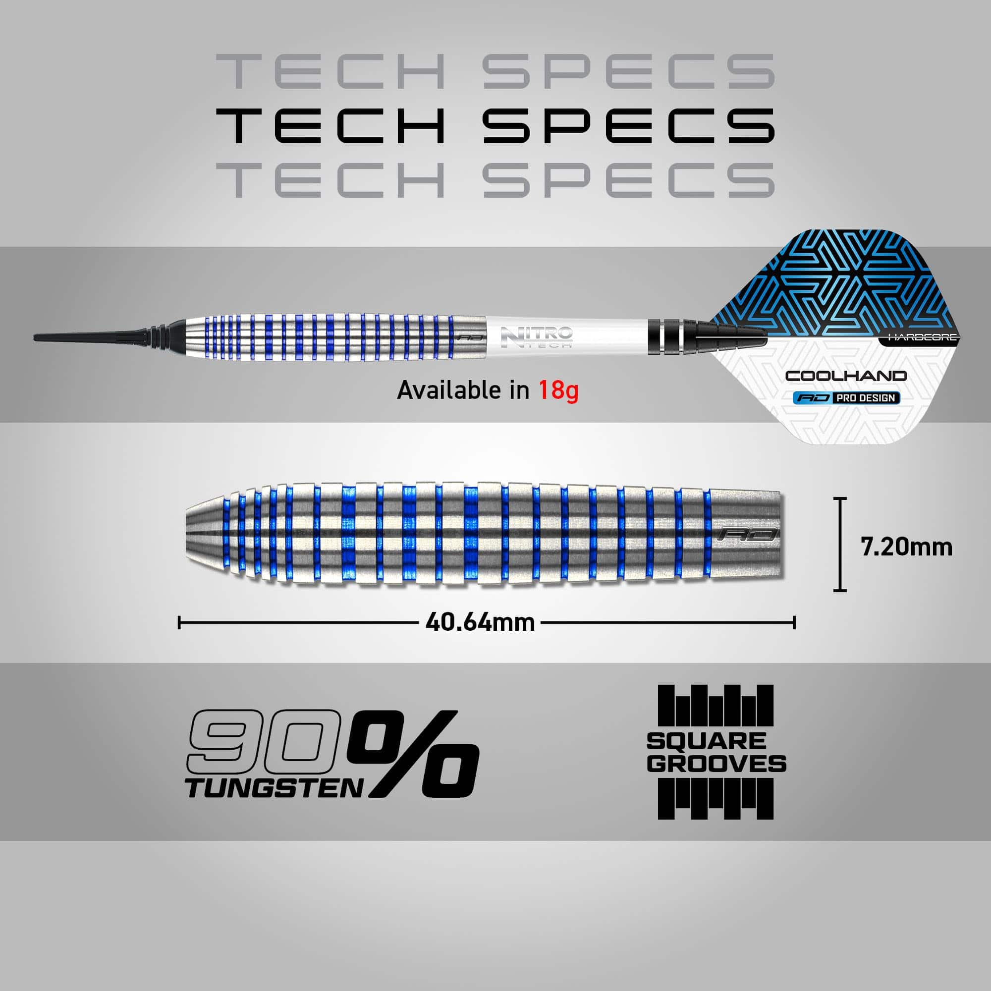 RED DRAGON Luke Humphries TX3 Cool Blue SE 20 Gram Juego de - Imagen 5