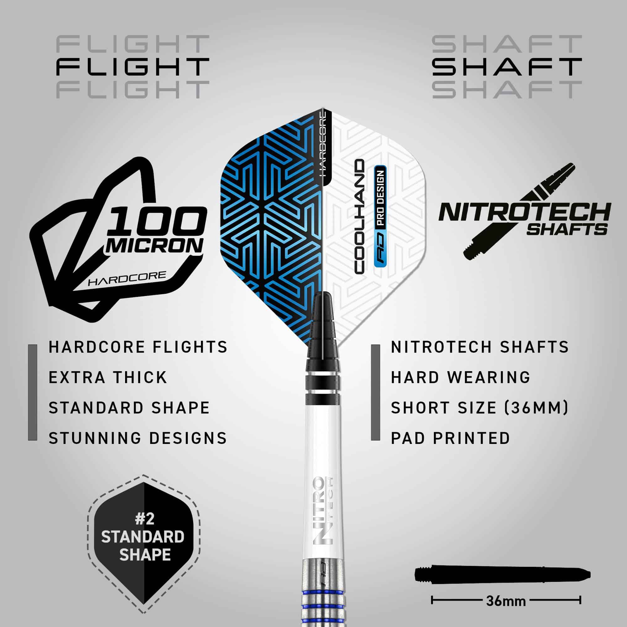 RED DRAGON Luke Humphries TX3 Cool Blue SE 20 Gram Juego de - Imagen 4