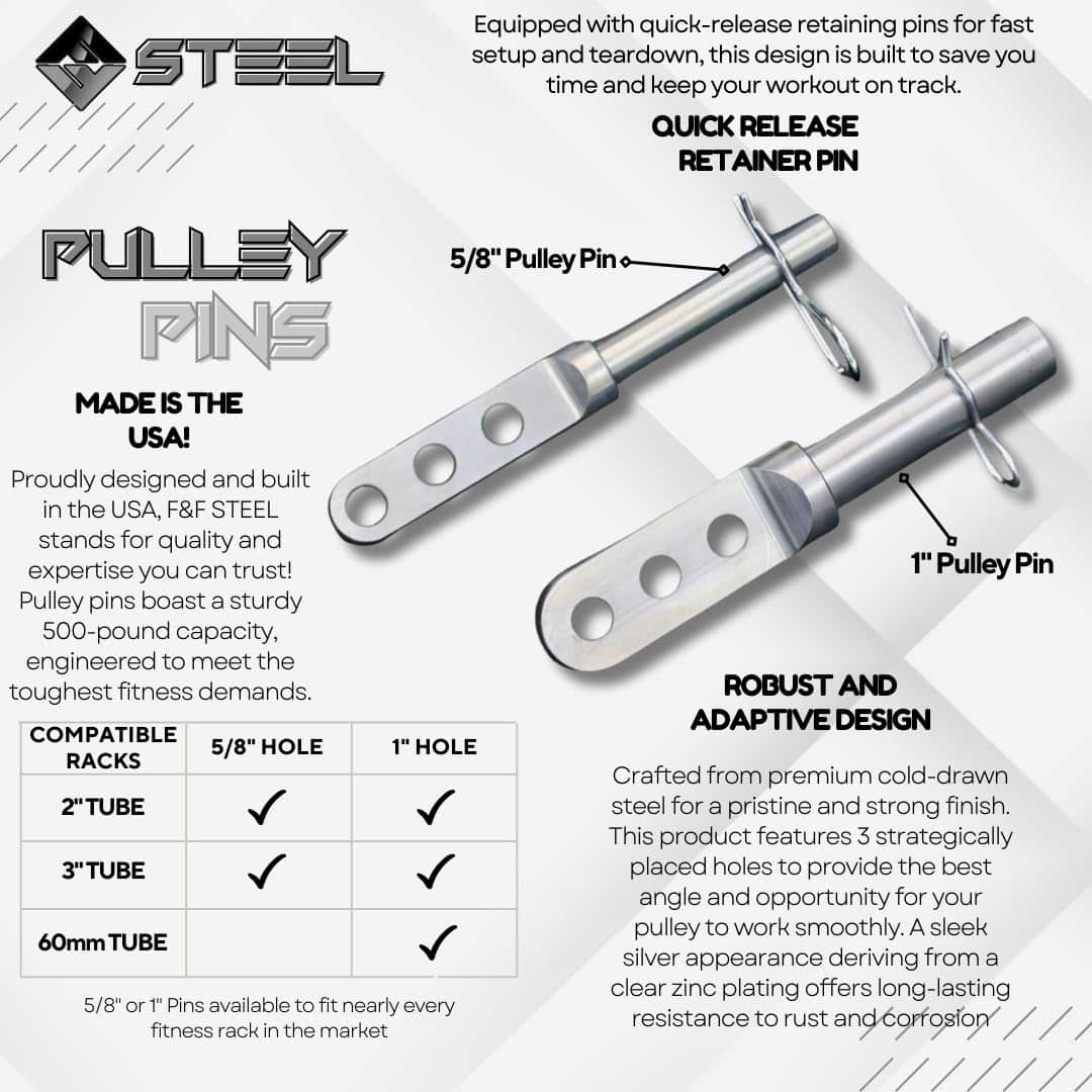 F&F STEEL Pasador de Polea Ajustable para Equipos de - Imagen 4