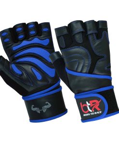 Guantes de Levantamiento de Pesas BTR BORN TO -Azul