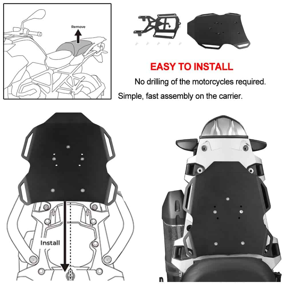 Rieles de Equipaje para Pasajero de Motocicleta para BMW - Imagen 3