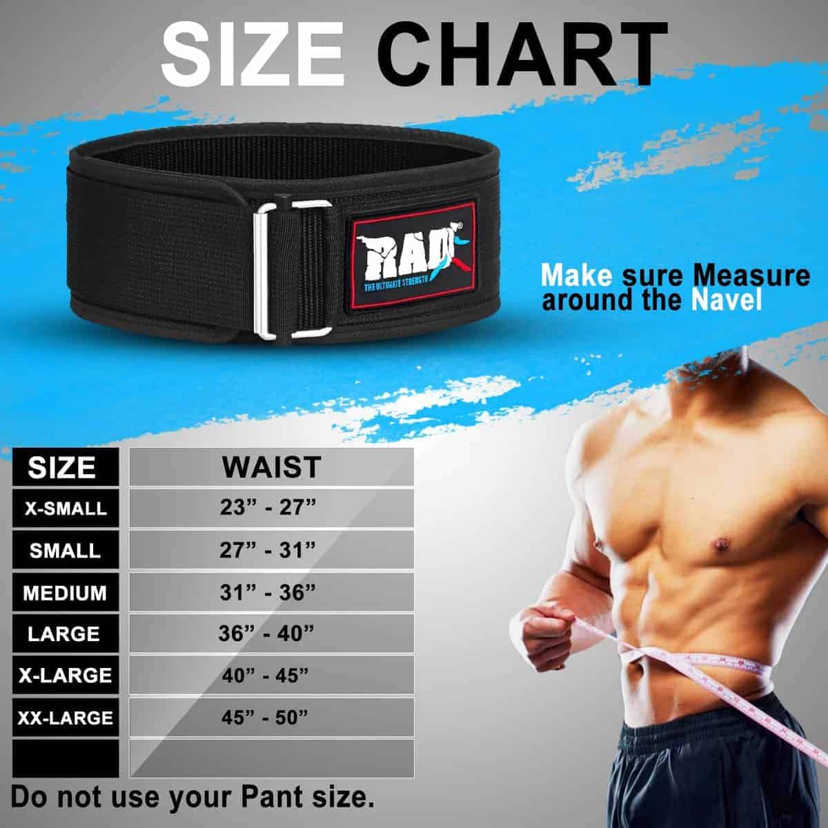 Cinturón de Levantamiento de Pesas Autobloqueante RAD - - Imagen 7
