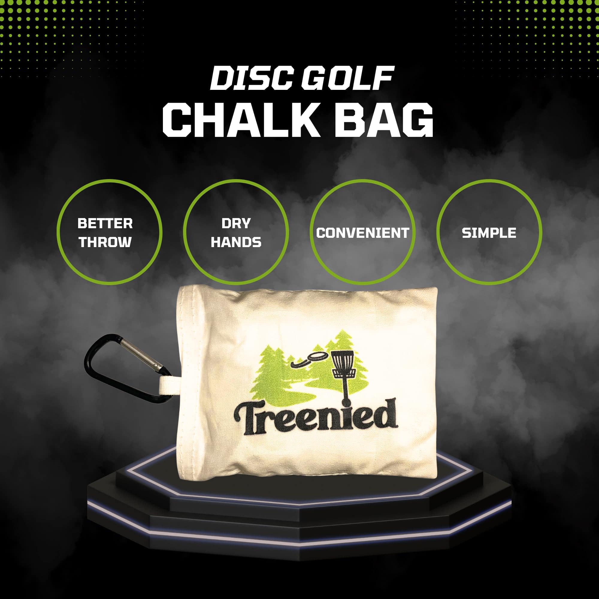 Bolsa de tiza para Disc Golf con clip (Blanco) - Secado - Imagen 3