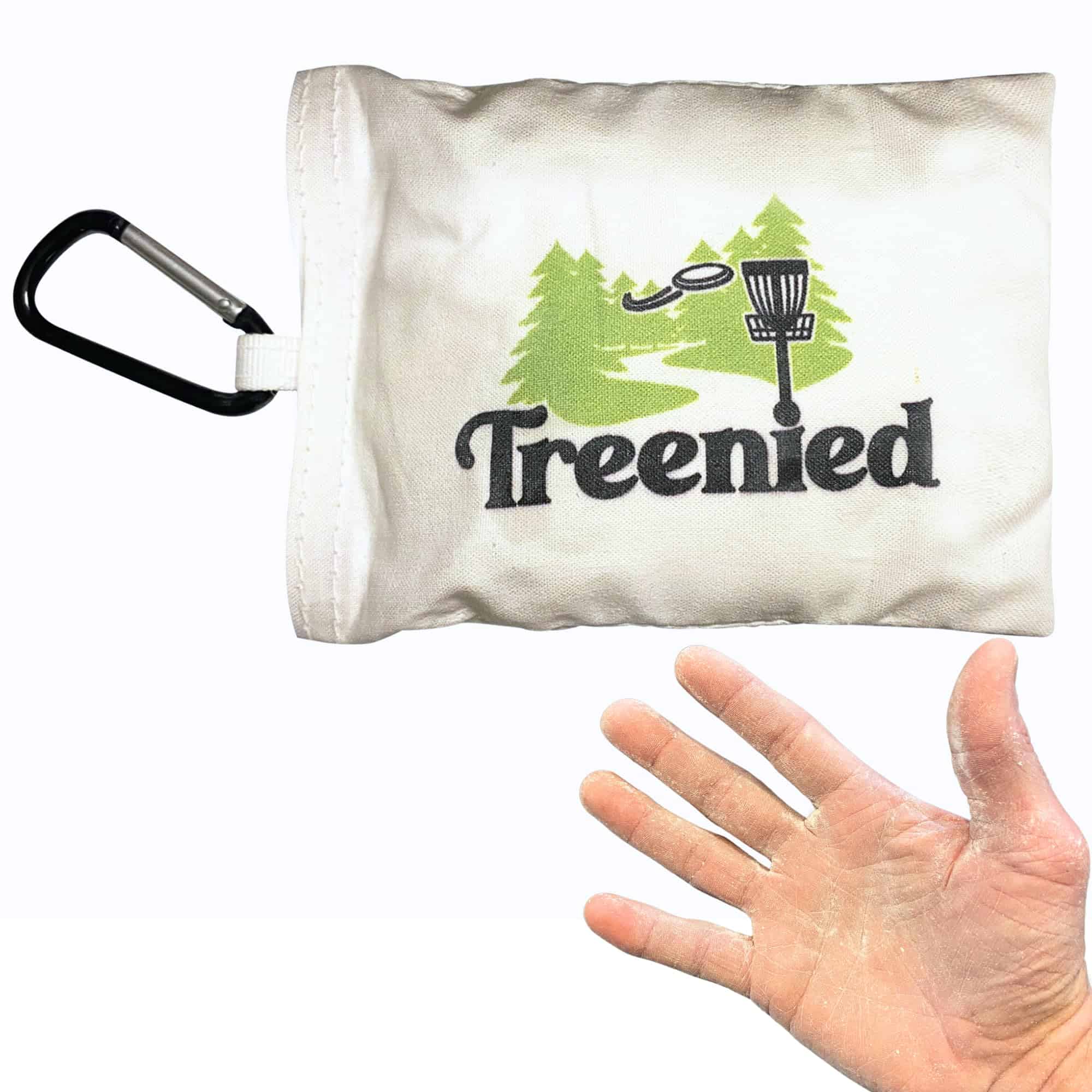 Bolsa de tiza para Disc Golf con clip (Blanco) - Secado