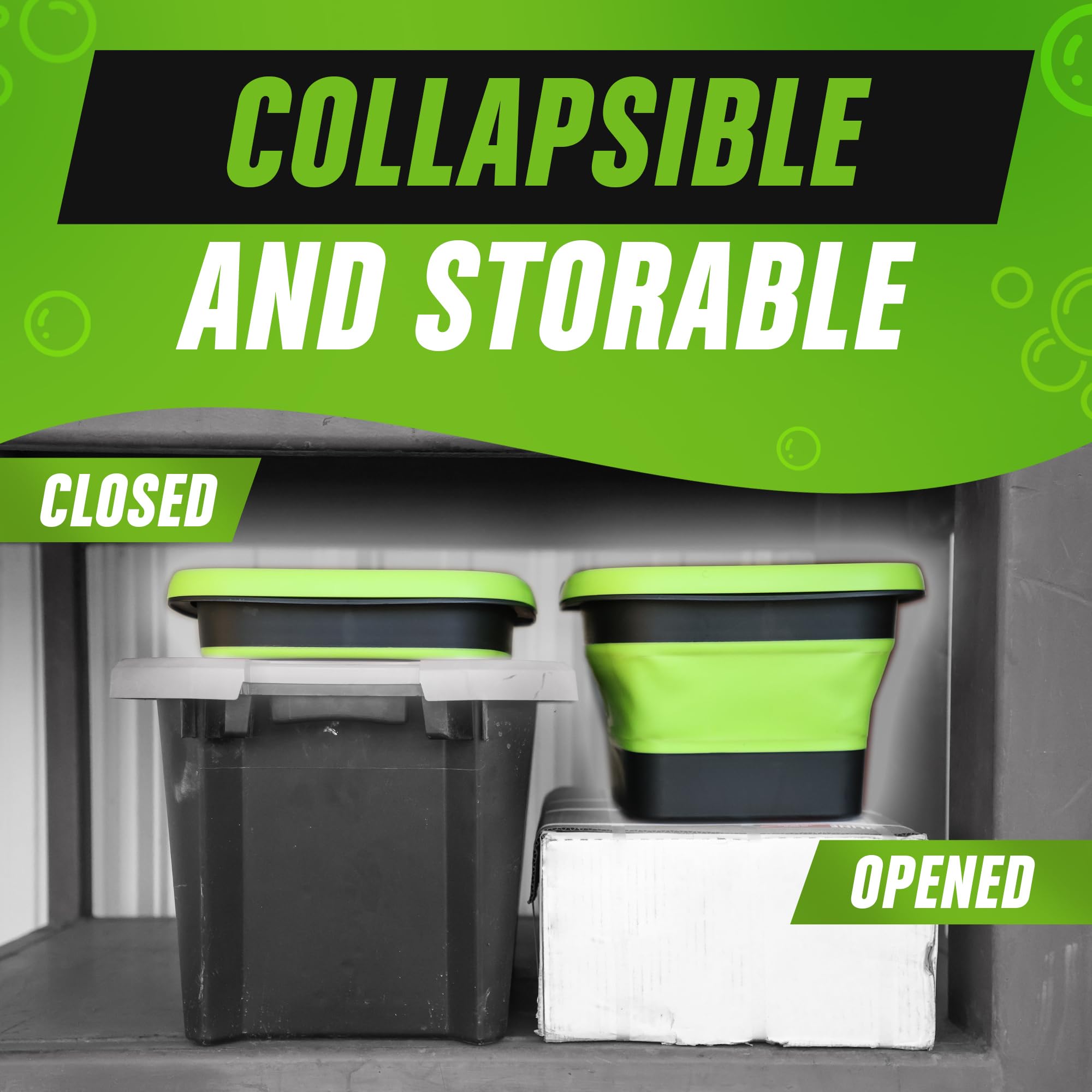 Balde Plegable - Balde de Lavado de Coche Plegable, - Imagen 3