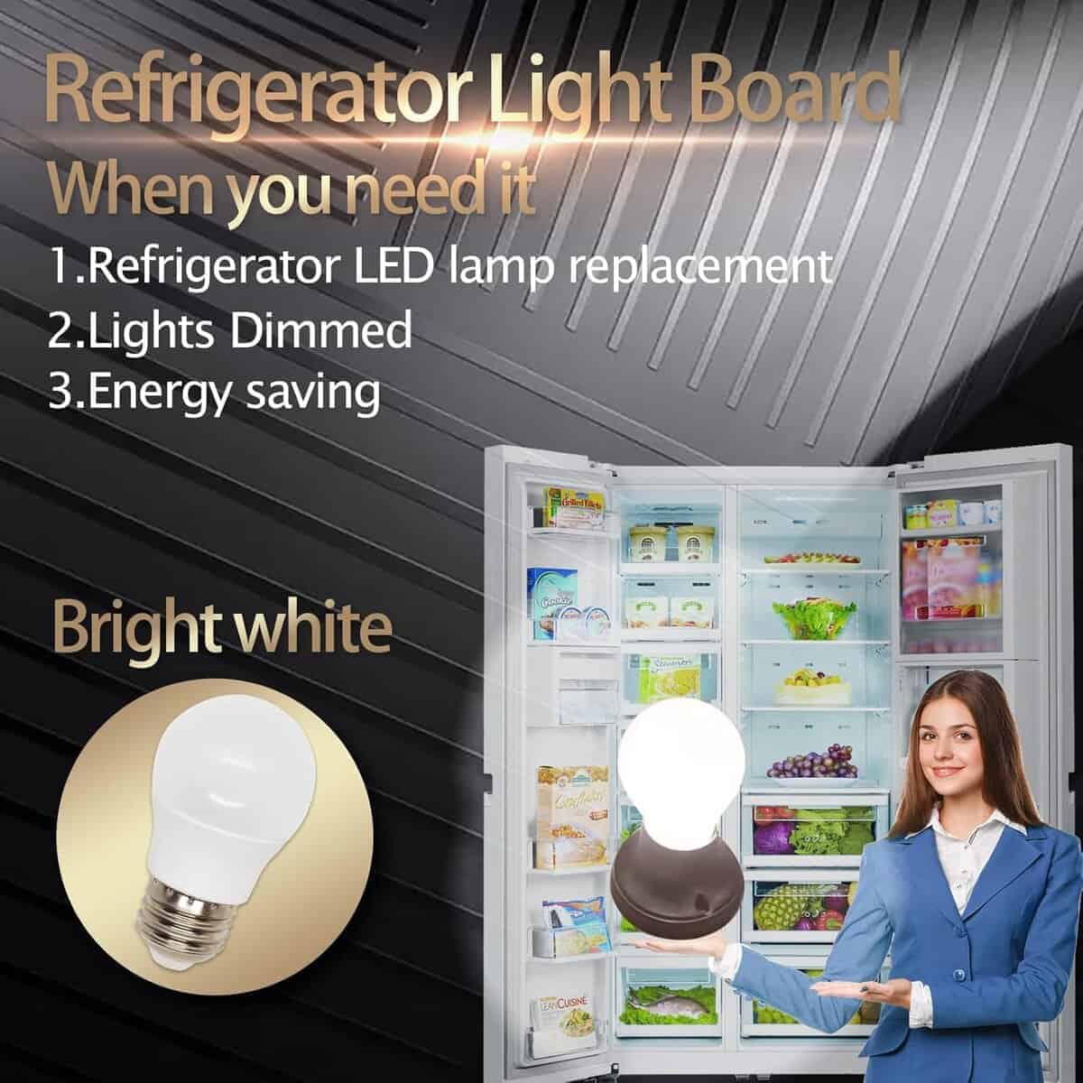 Bombilla de luz LED para refrigerador luclyyasys Upgraded - Imagen 5