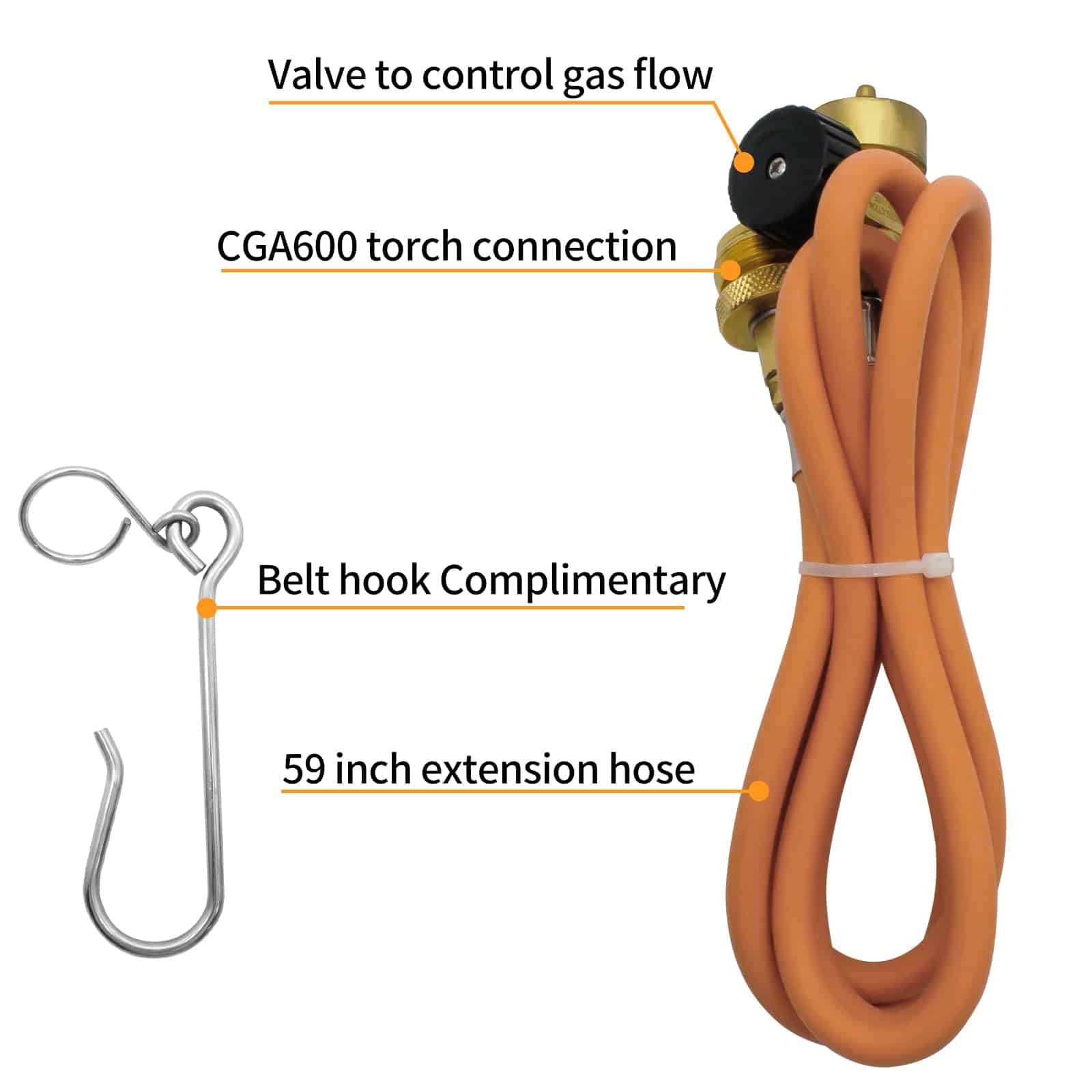 Juego de manguera RTMMFG para antorchas de gas MapPro y - Imagen 3