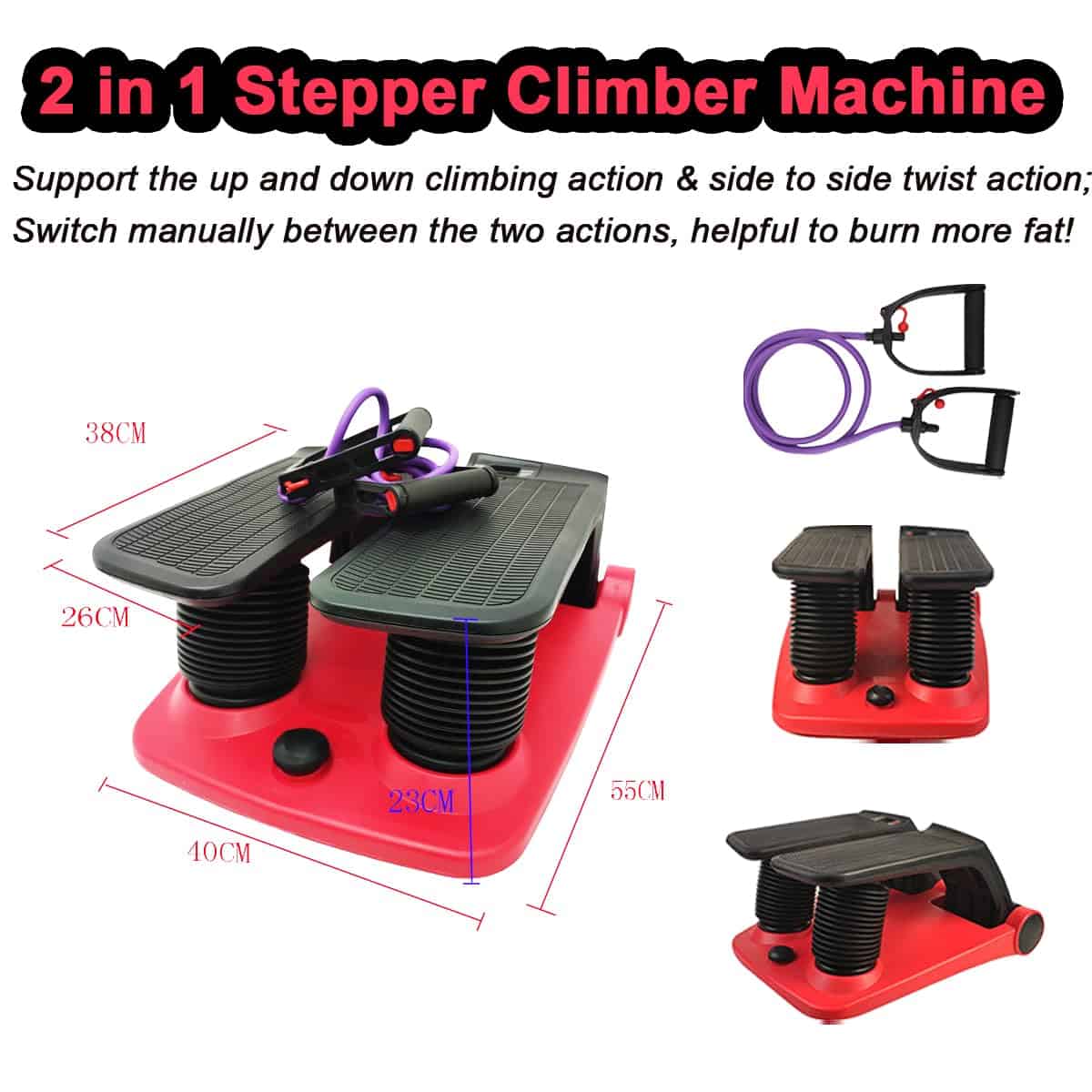 Máquina de Ejercicio Escaladora Stepper INTBUYING con - Imagen 3
