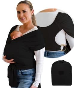 Fular Portabebé Negro y Dorado Elegante: Cómodo, Suave y de