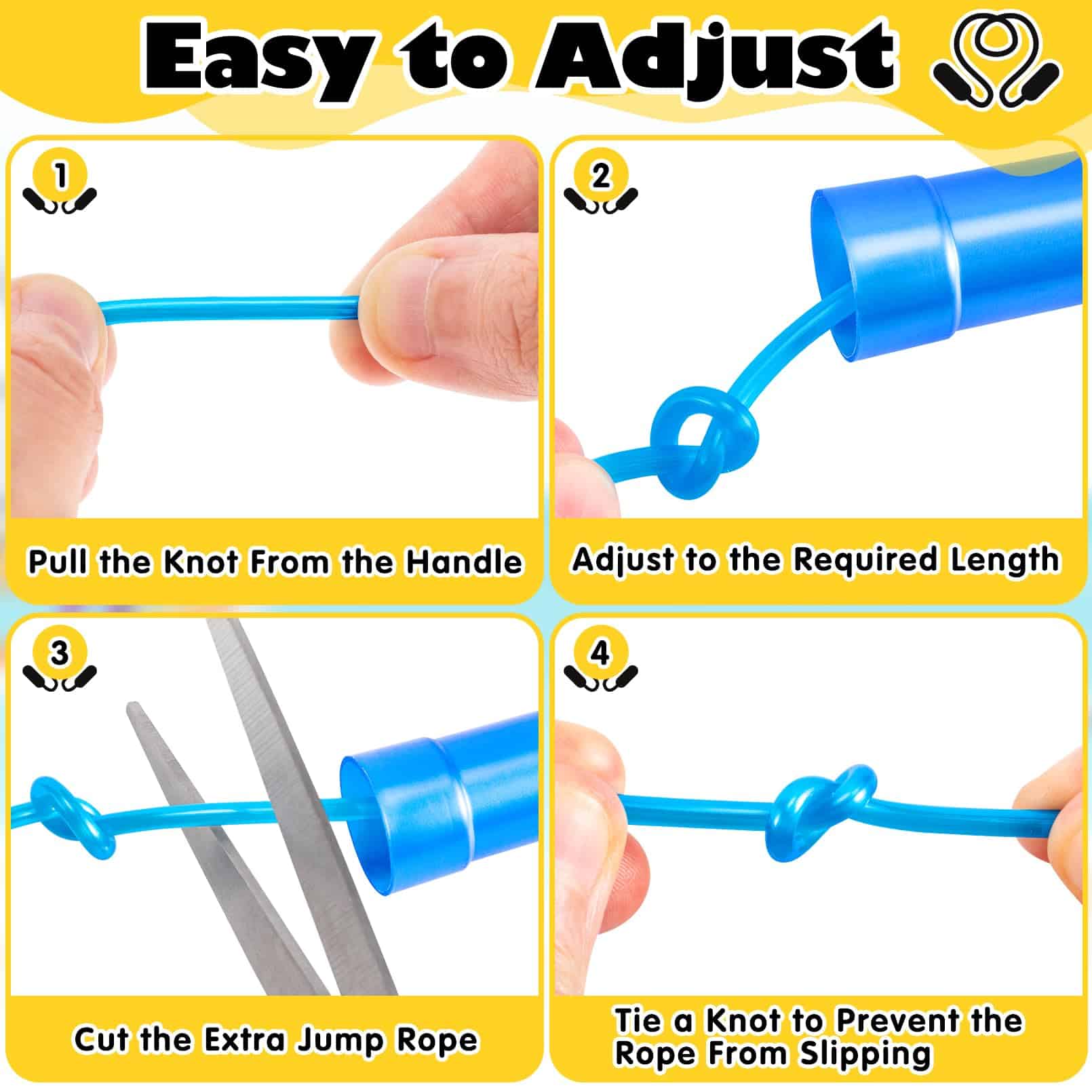Dyrfolm 36 Pack Cordones de Saltar para Niños, 7.3 Pies - Imagen 6