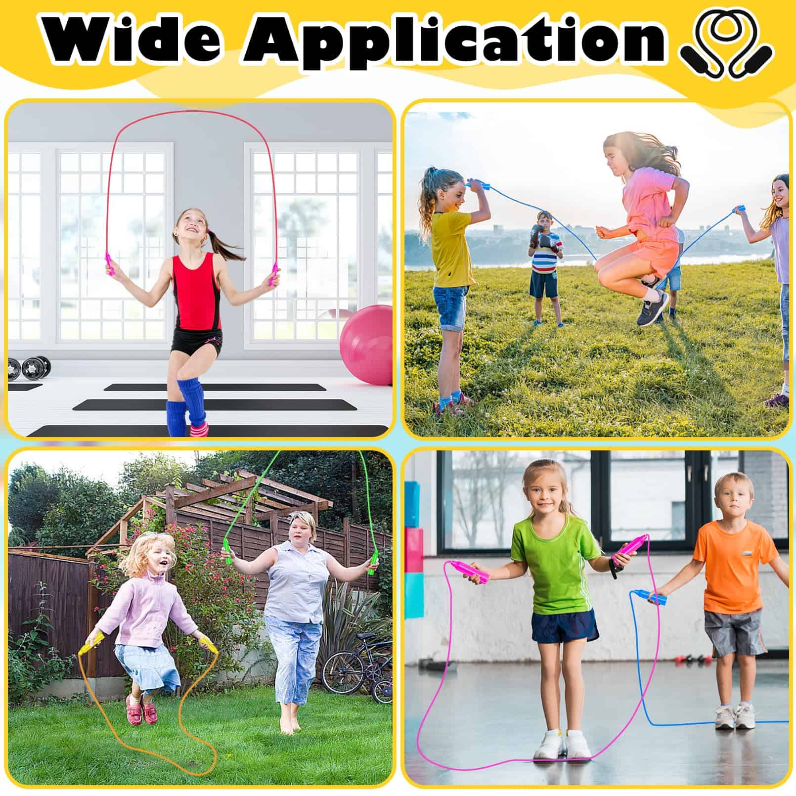 Dyrfolm 36 Pack Cordones de Saltar para Niños, 7.3 Pies - Imagen 8