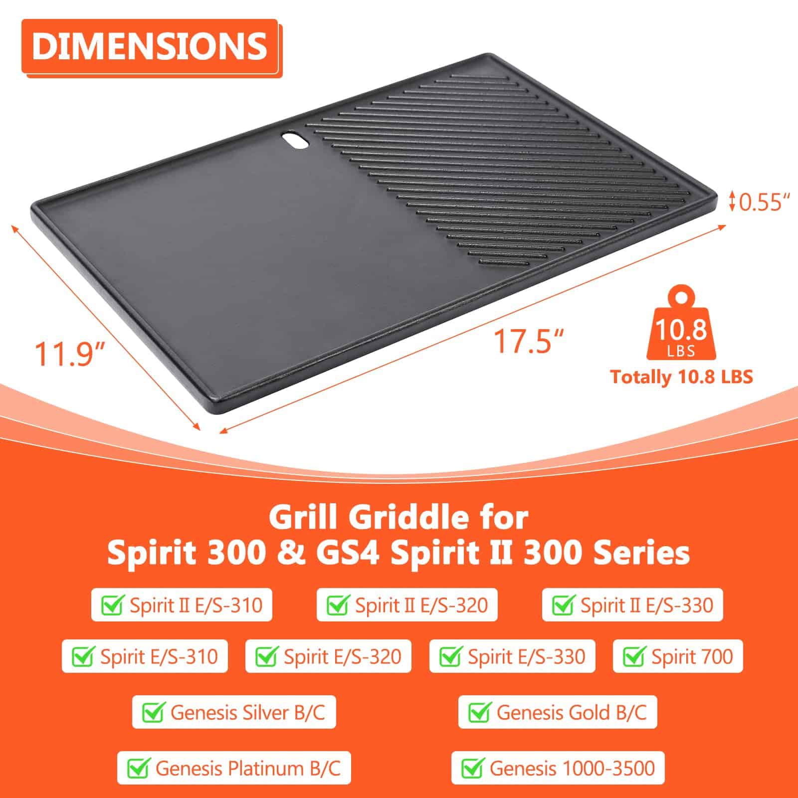 QuliMetal Reversible 7598 Plancha de Reemplazo para - Imagen 3