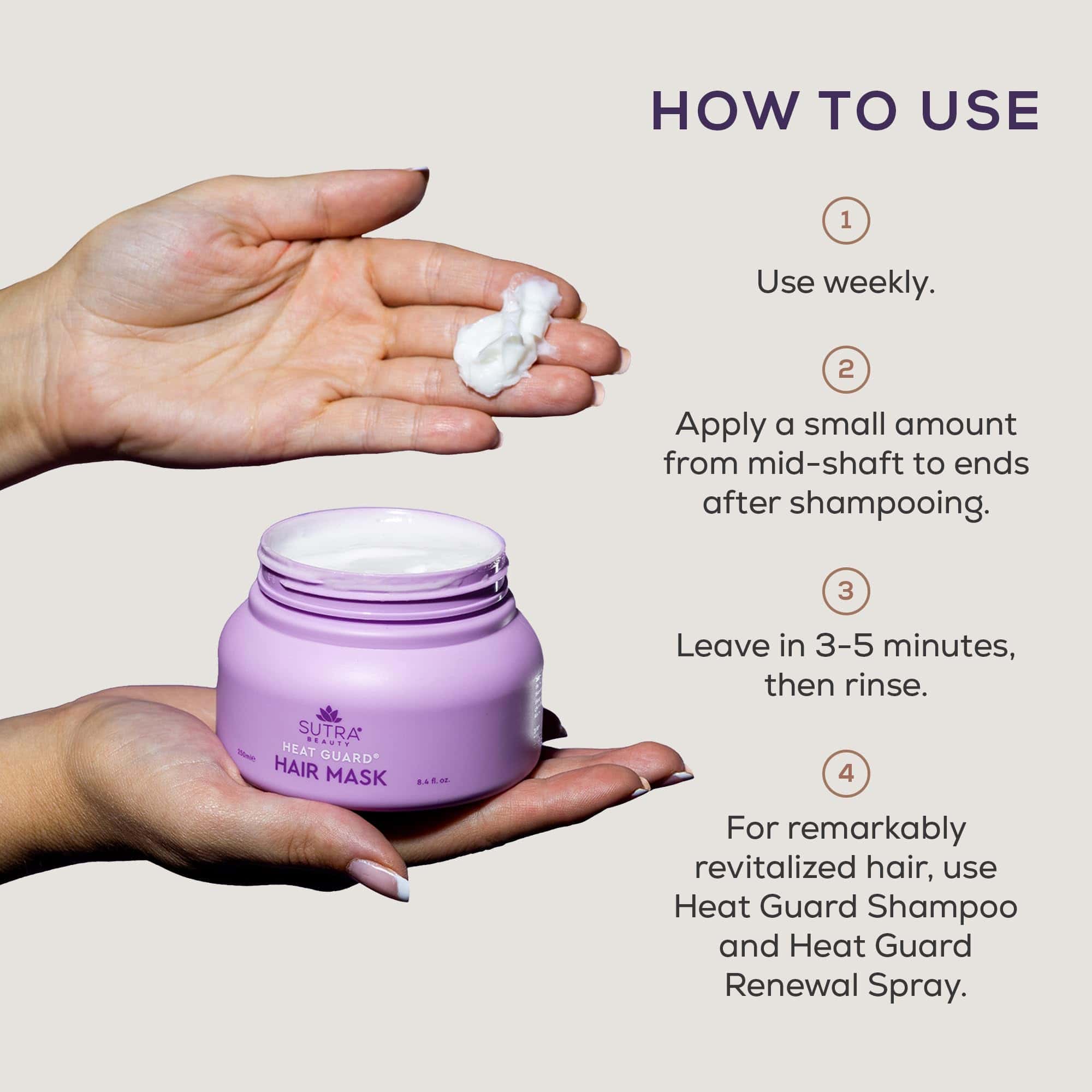 Mascarilla Capilar Sutra Heat Guard para Cabello Rebelde, - Imagen 5