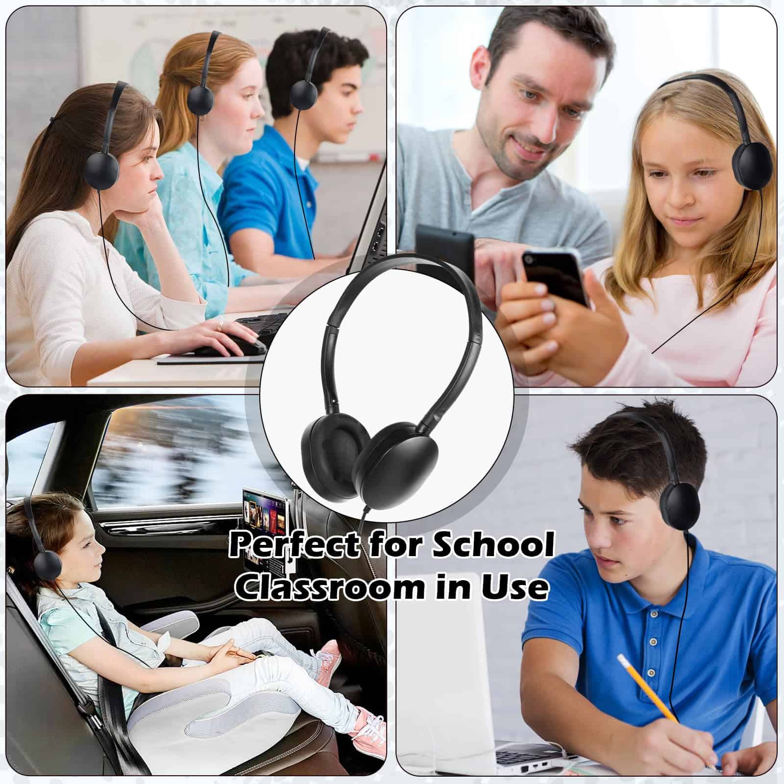 Auriculares de aula para niños a granel, paquete de 100 - Imagen 8