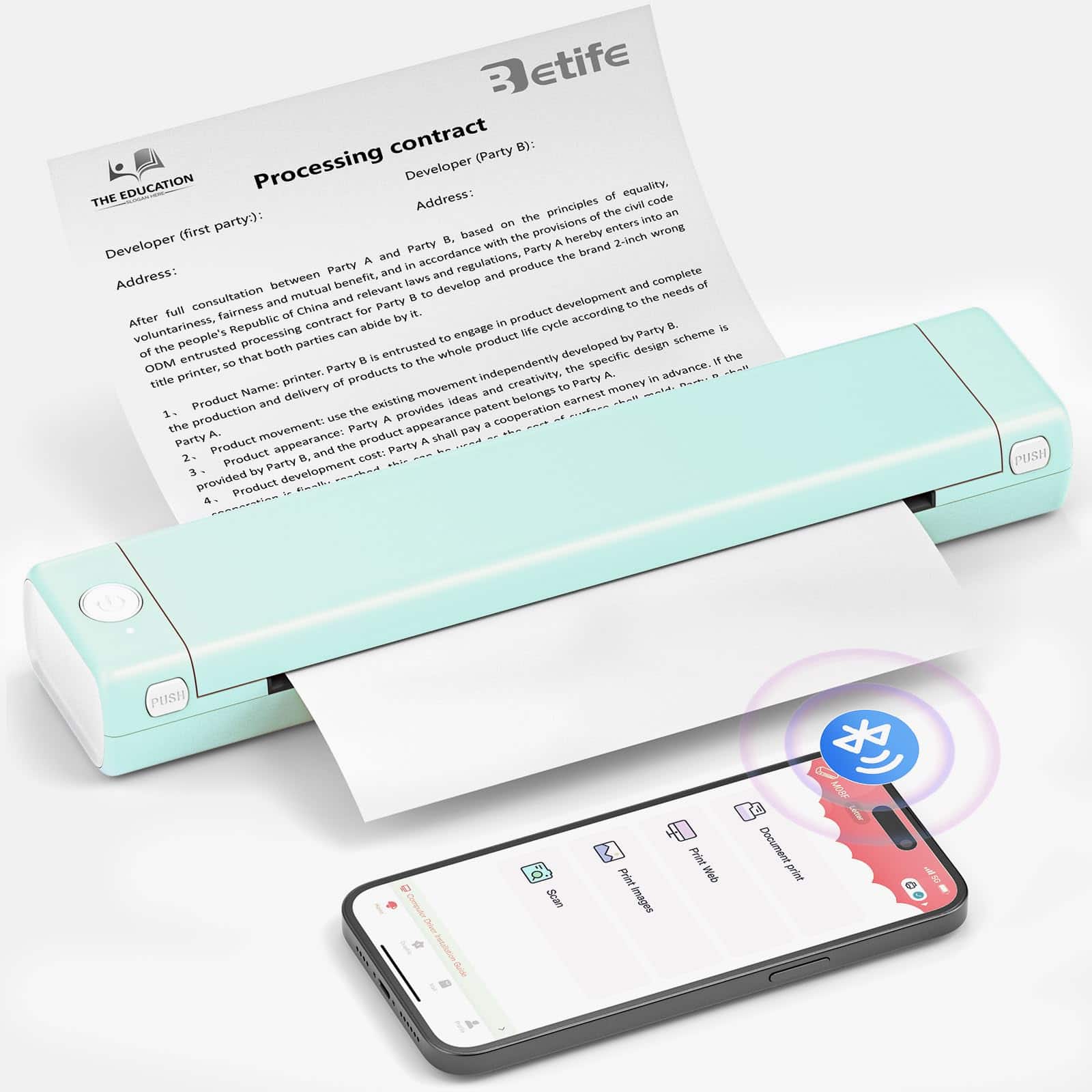 Impresoras Portátiles Inalámbricas M08F para Viajes,