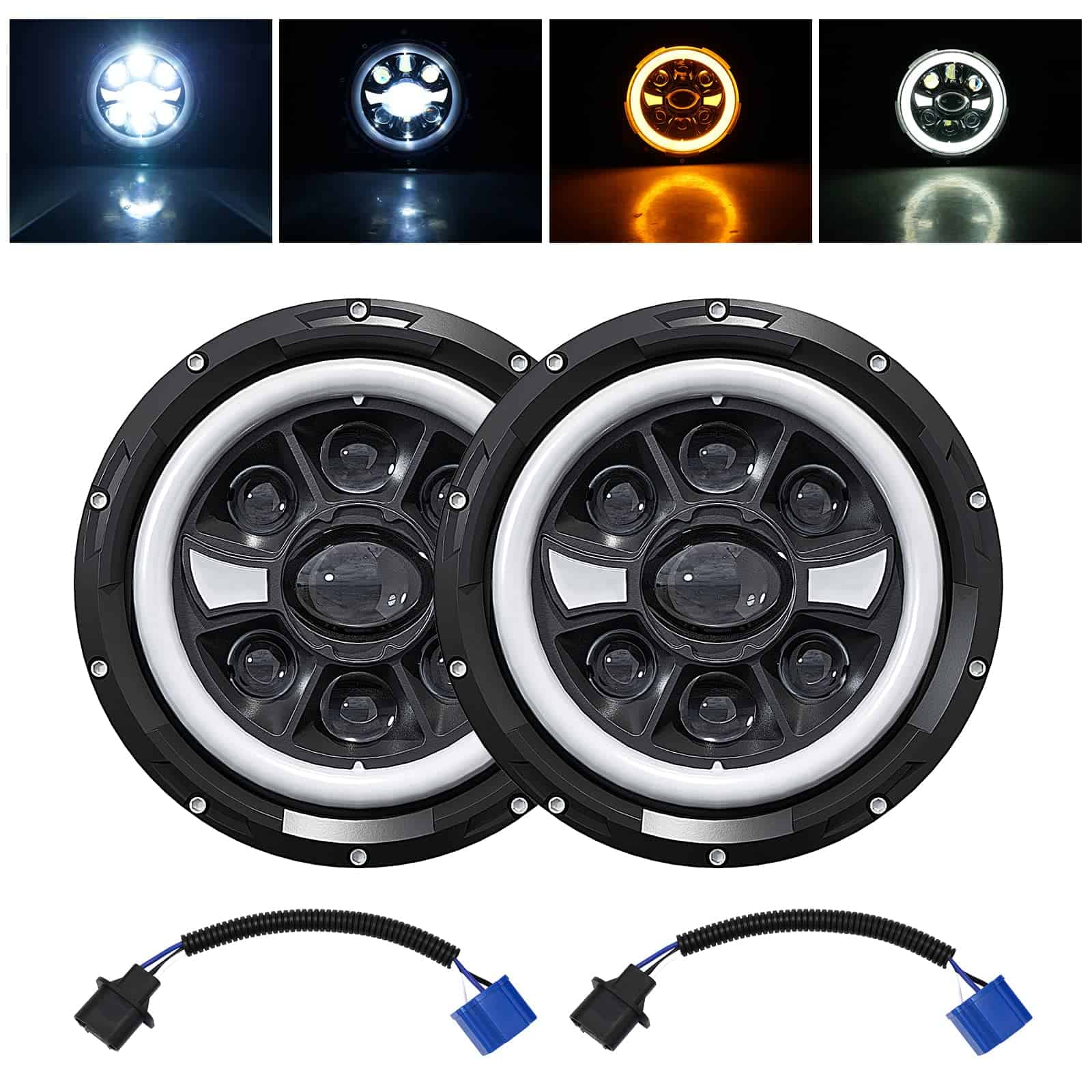 Faros LED de 7 Pulgadas ANGU para Motocicletas Aprobados