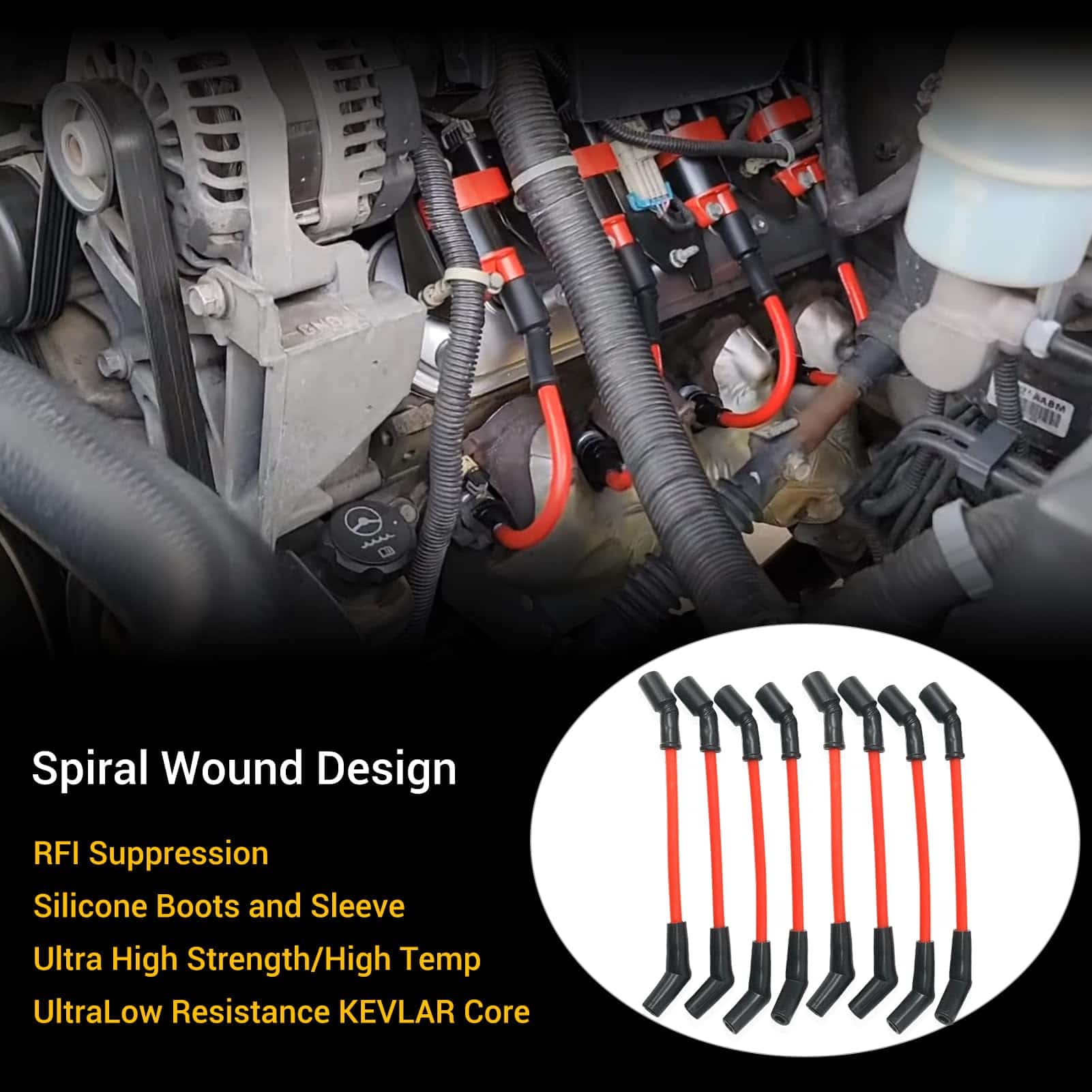 Conjunto de cables de bujías de encendido por calor DUEYU - Imagen 6