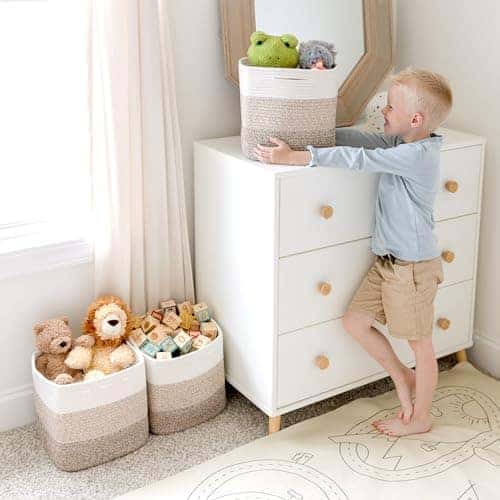 Juego de 3 Canastas Tejidas de Cuerda de Algodón - Imagen 8